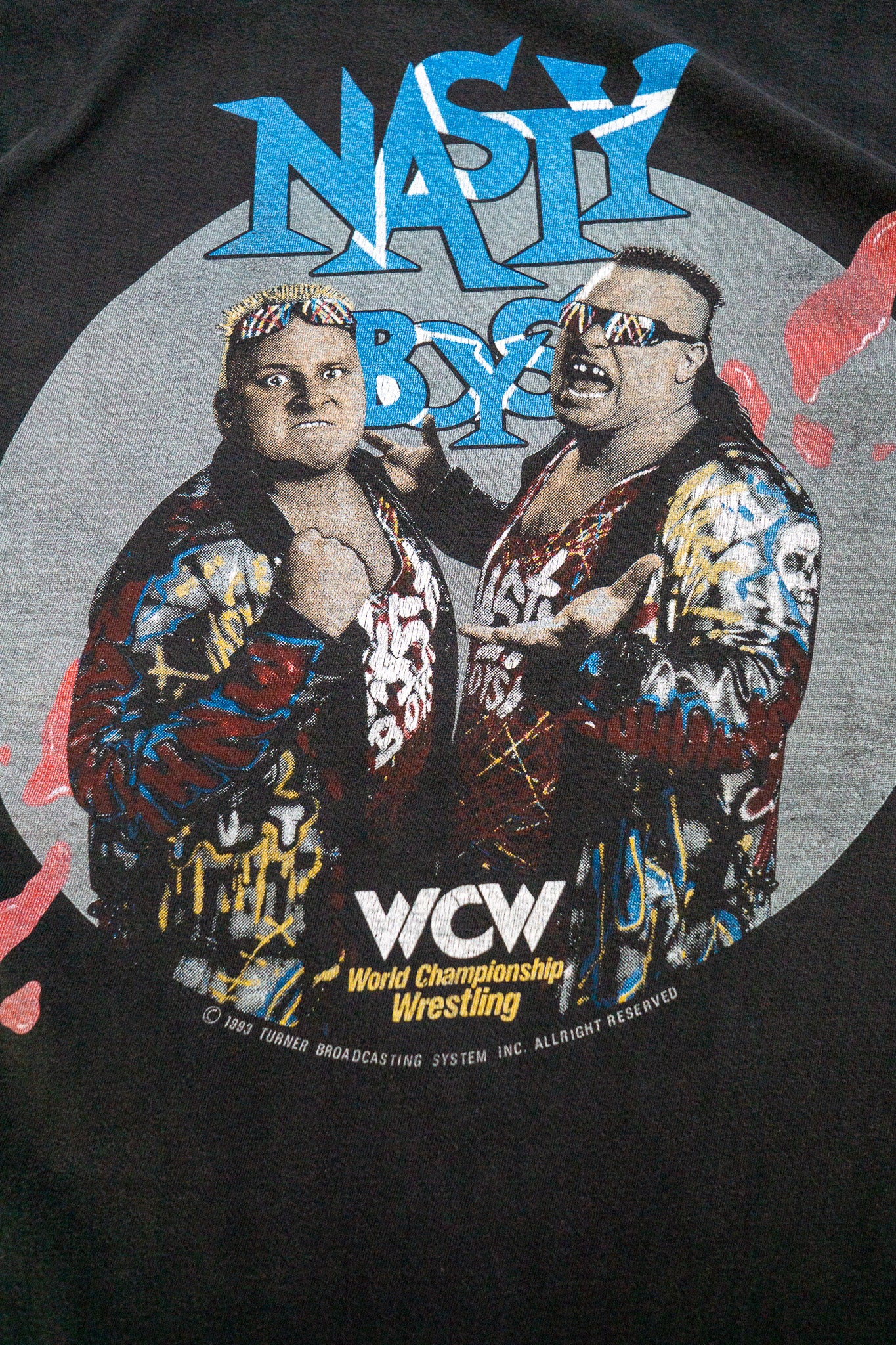 Vintage WWF Single Stitch T Shirt 'NastyBoys' [1990s] XSmall