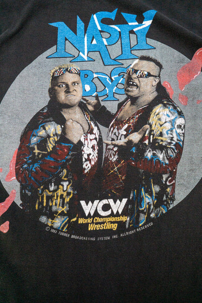 Vintage WWF Single Stitch T Shirt 'NastyBoys' [1990s] XSmall