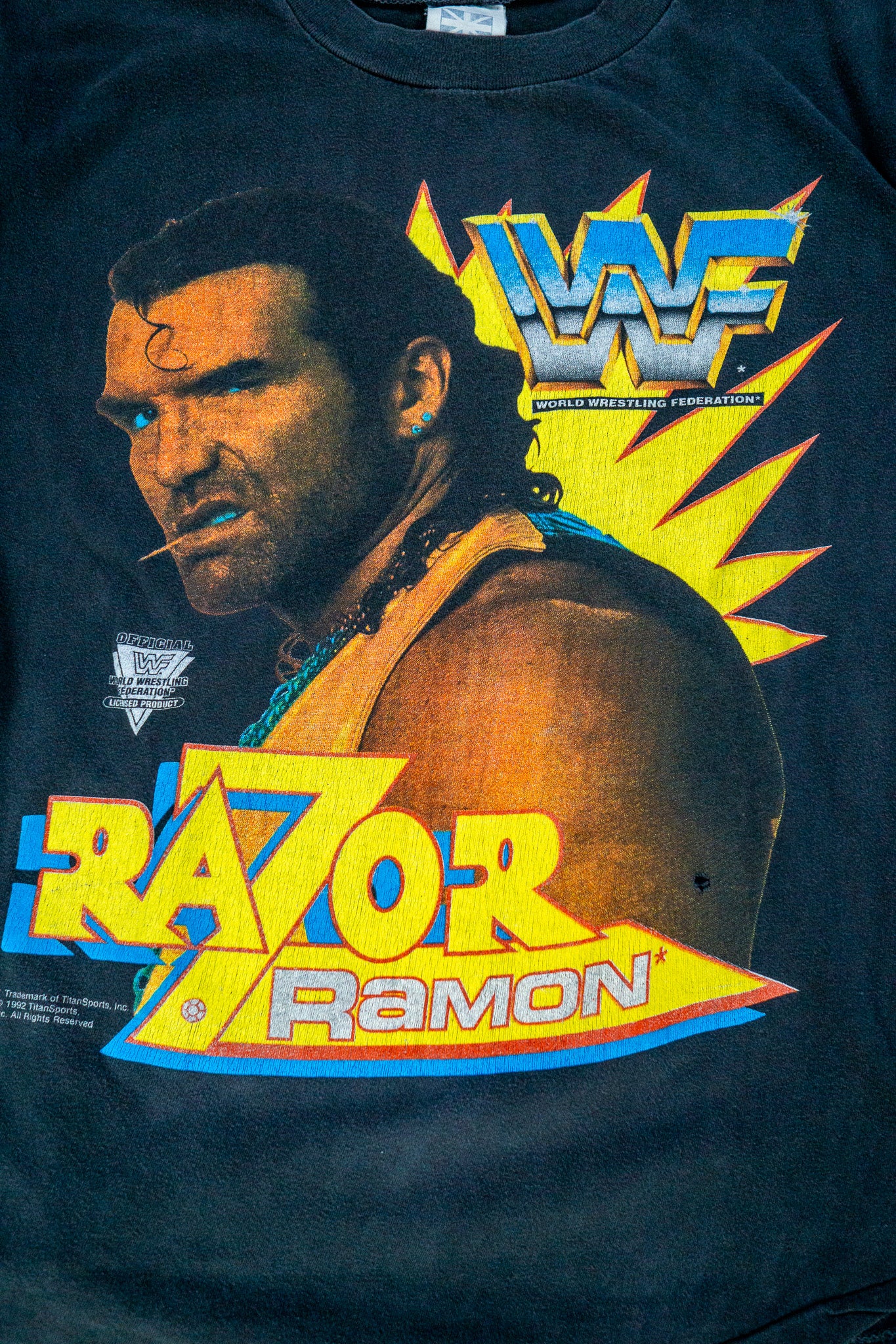 Vintage WWF Single Stitch T-Shirt 'RazorRamon' [1990s] Small