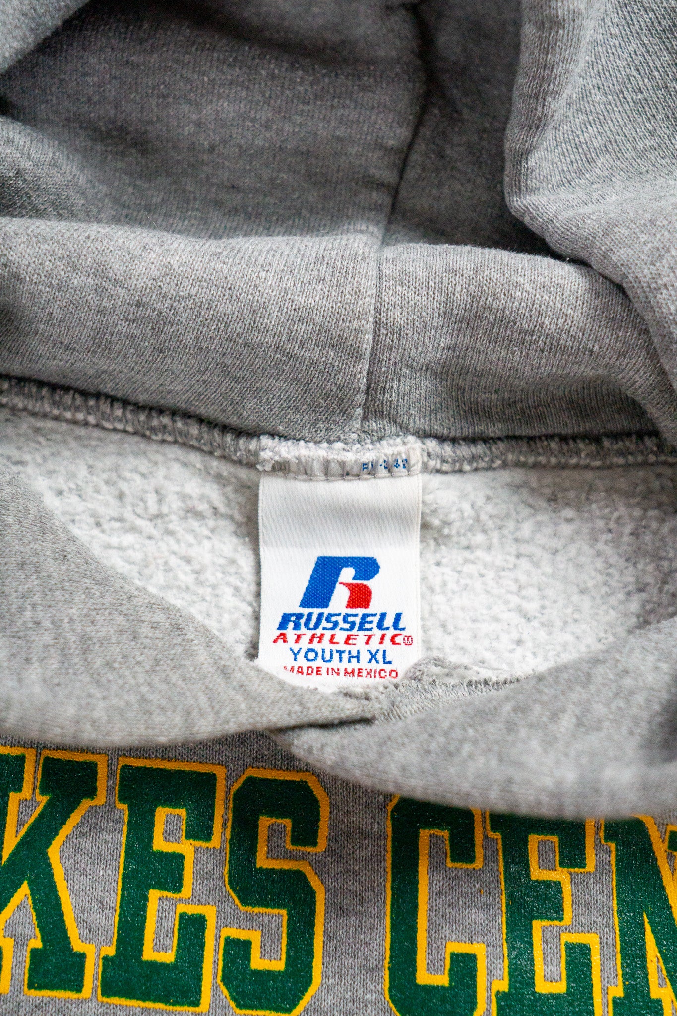 Vintage Russell Athletic Kids Sweatshirt Hoodie 'Wilkes Central' [2000s] Unisex Small