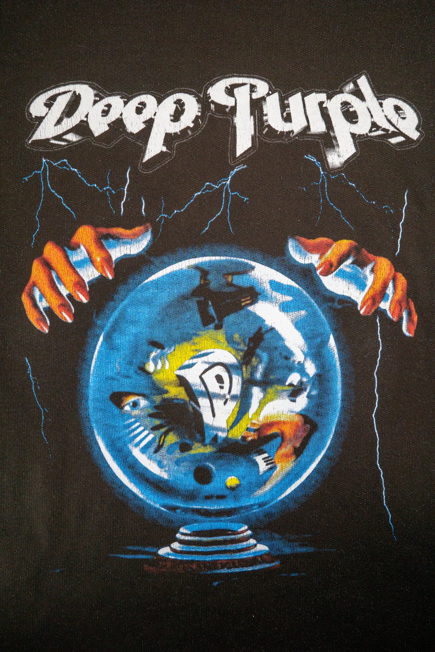 Vintage Deep Purple Sweatshirt Hoodie [1990s] Large