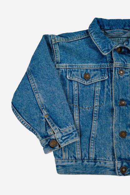 Vintage Levi's Kinder Denim Trucker Jacke 'Orange Tab' - Workwear [1990er]