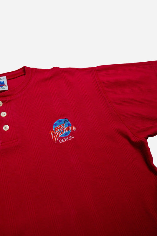 Vintage Planet Hollywood T-Shirt Henley 'Berlin' - Sportswear [1990er]