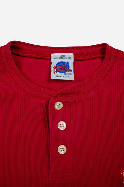 Vintage Planet Hollywood T-Shirt Henley 'Berlin' - Sportswear [1990er]
