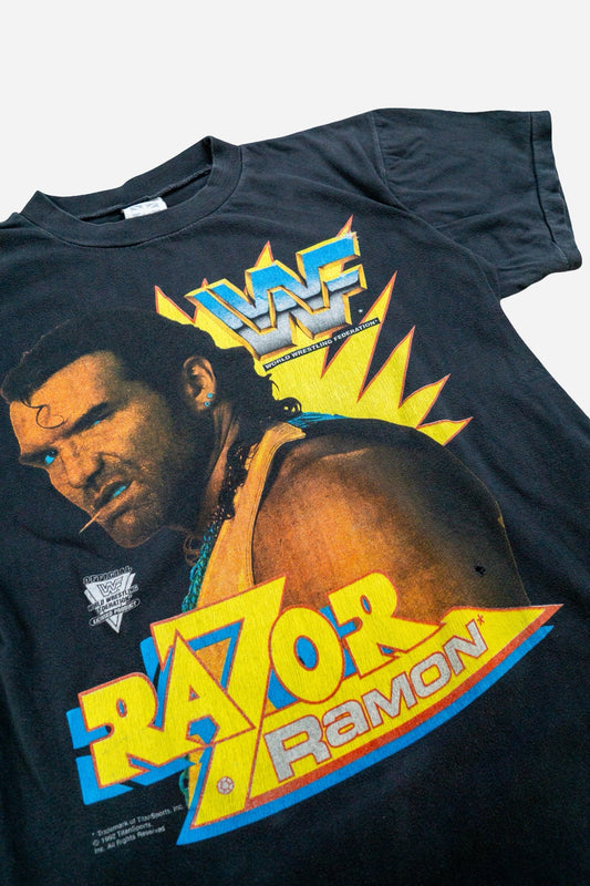 Vintage WWF Single Stitch T-Shirt 'RazorRamon' [1990s] Small