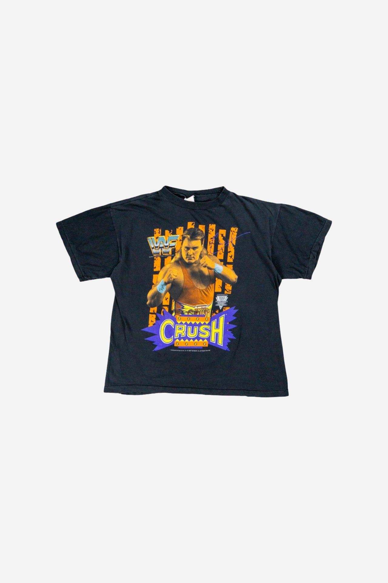 Vintage WWF Single Stitch T-Shirt 'Crush' [1990s] Small