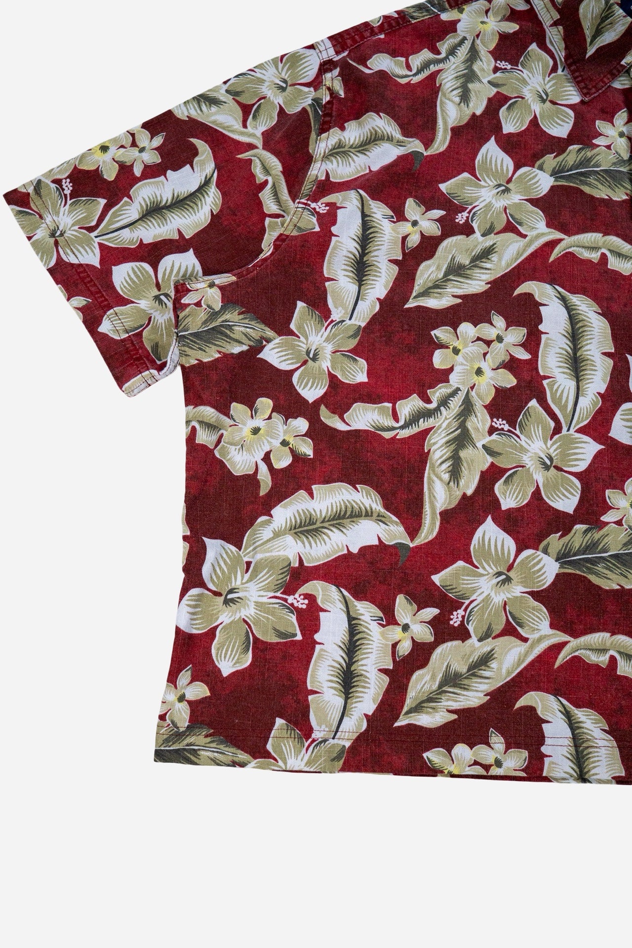 Vintage Croft&Barrow Cropped Shortsleeve Shirt Rework [2000s] XLarge