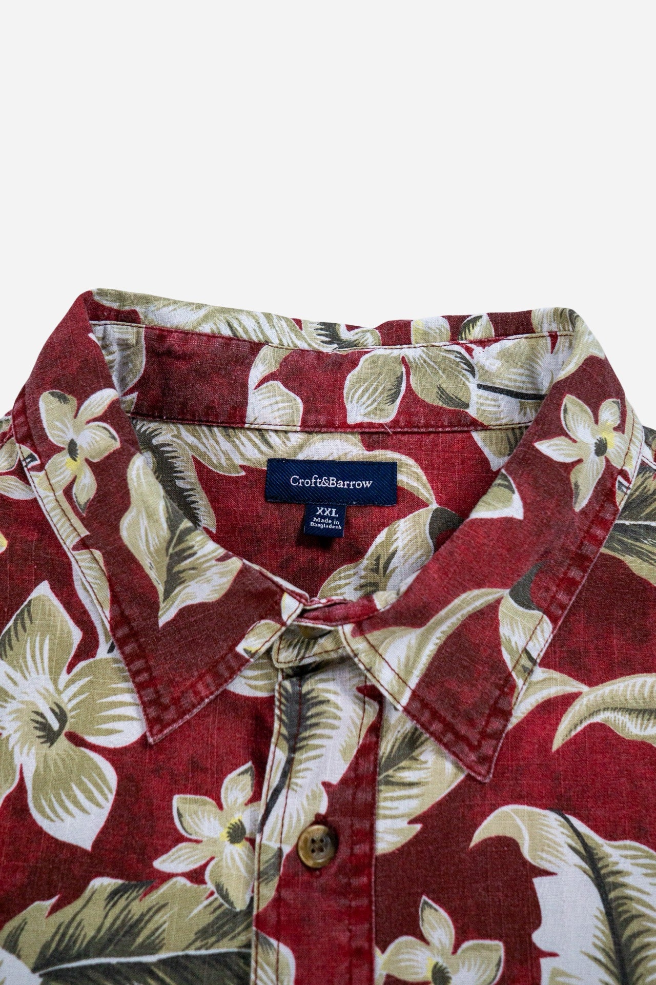 Vintage Croft&Barrow Cropped Shortsleeve Shirt Rework [2000s] XLarge