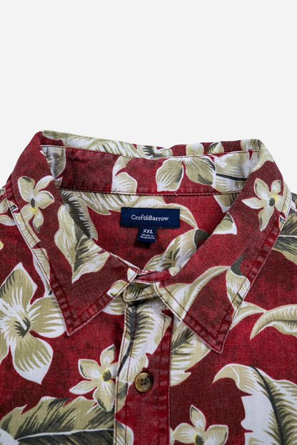 Vintage Croft&Barrow Cropped Shortsleeve Shirt Rework [2000s] XLarge
