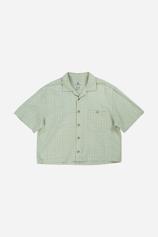 Vintage Island Shores Cropped Shortsleeve Shirt Rework [2000s] Large