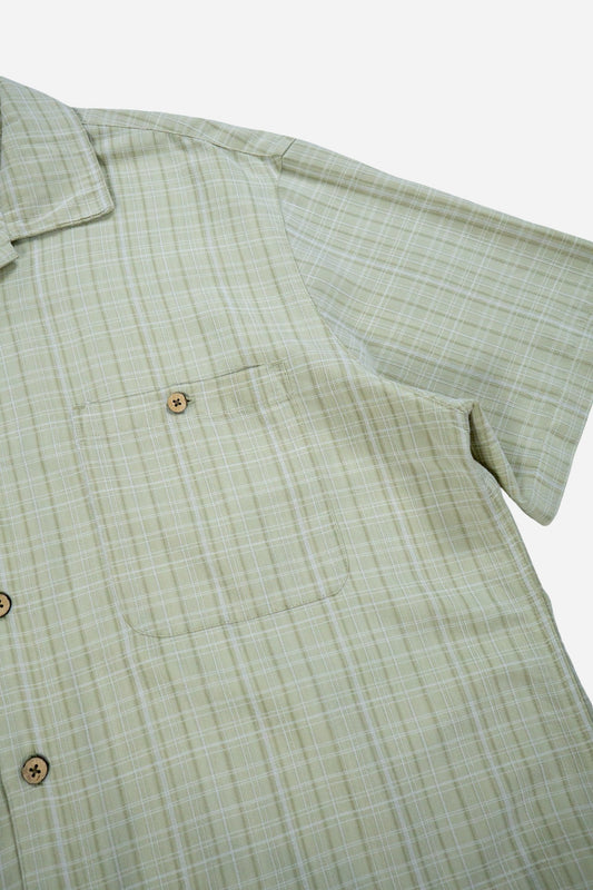 Vintage Island Shores Cropped Shortsleeve Shirt Rework [2000s] Large