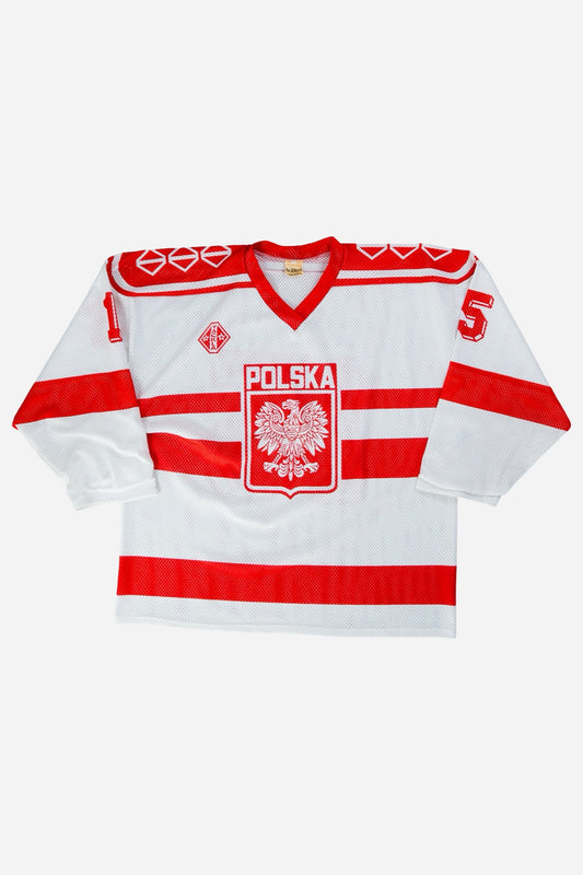 Vintage Tackla Ice Hockey Jersey 'Polska' [2000s] XXLarge