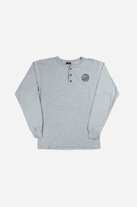 Vintage Harley - Davidson Henley Longsleeve T-Shirt 'H - D' - Sportswear [1990er]