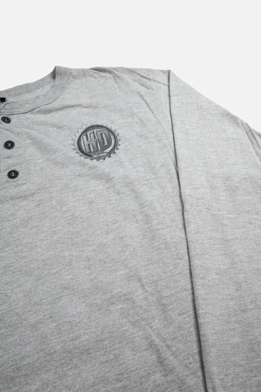 Vintage Harley - Davidson Henley Longsleeve T-Shirt 'H - D' - Sportswear [1990er]