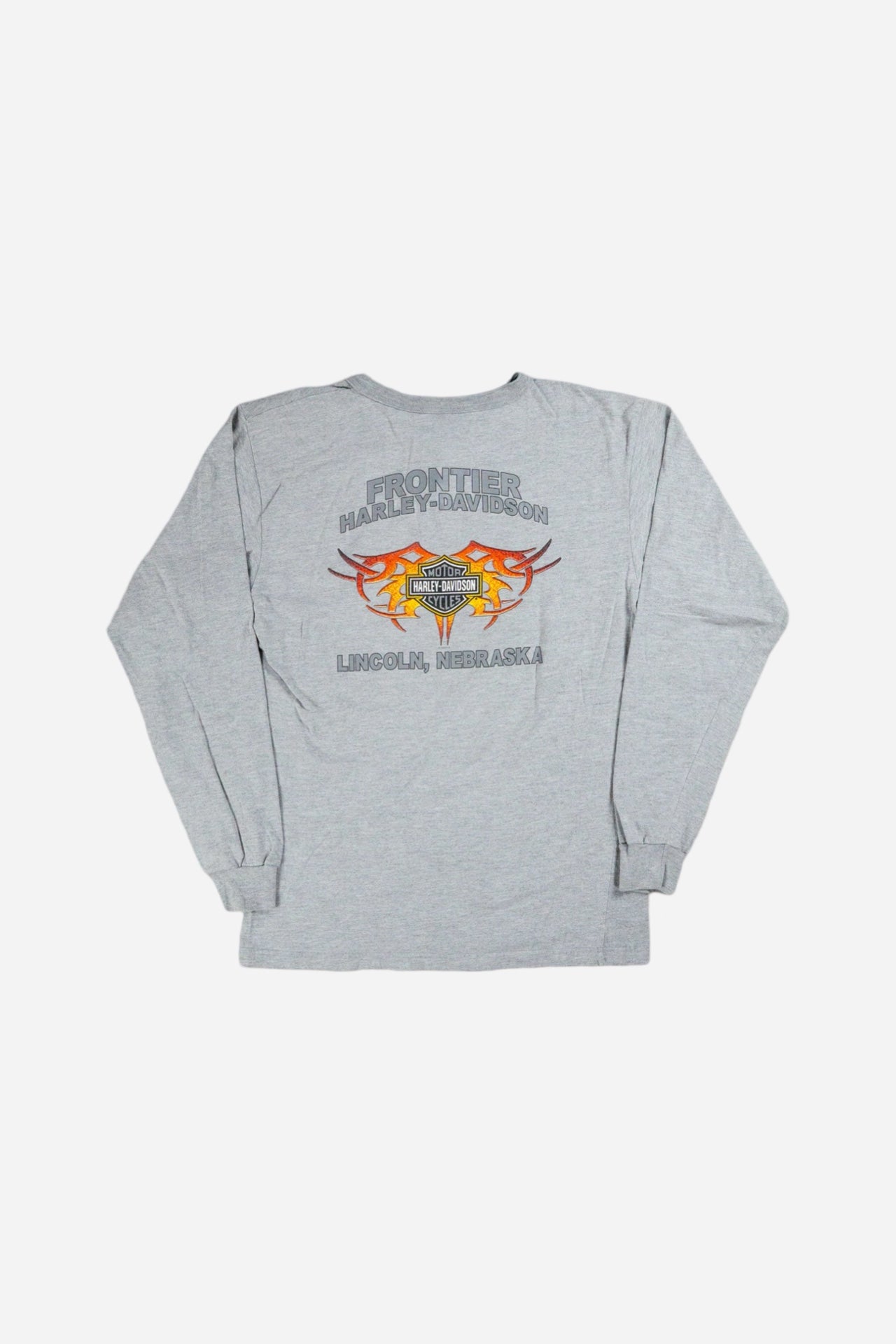 Vintage Harley - Davidson Henley Longsleeve T-Shirt 'H - D' - Sportswear [1990er]