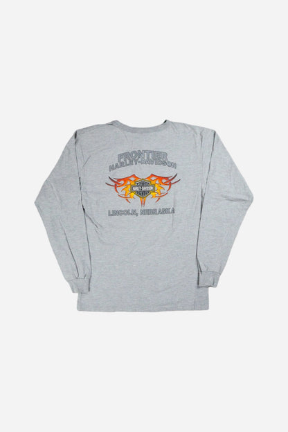 Vintage Harley - Davidson Henley Longsleeve T-Shirt 'H - D' - Sportswear [1990er]