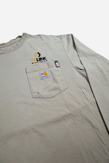 Vintage Carhartt Longsleeve T-Shirt 'Flame Resistant' - Workwear [2000er]
