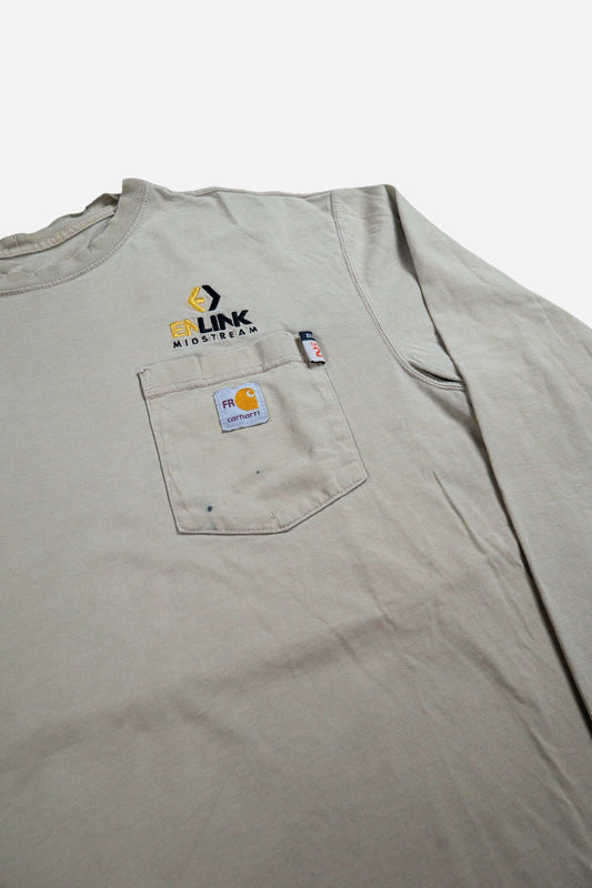 Vintage Carhartt Longsleeve T-Shirt 'Flame Resistant' - Workwear [2000er]