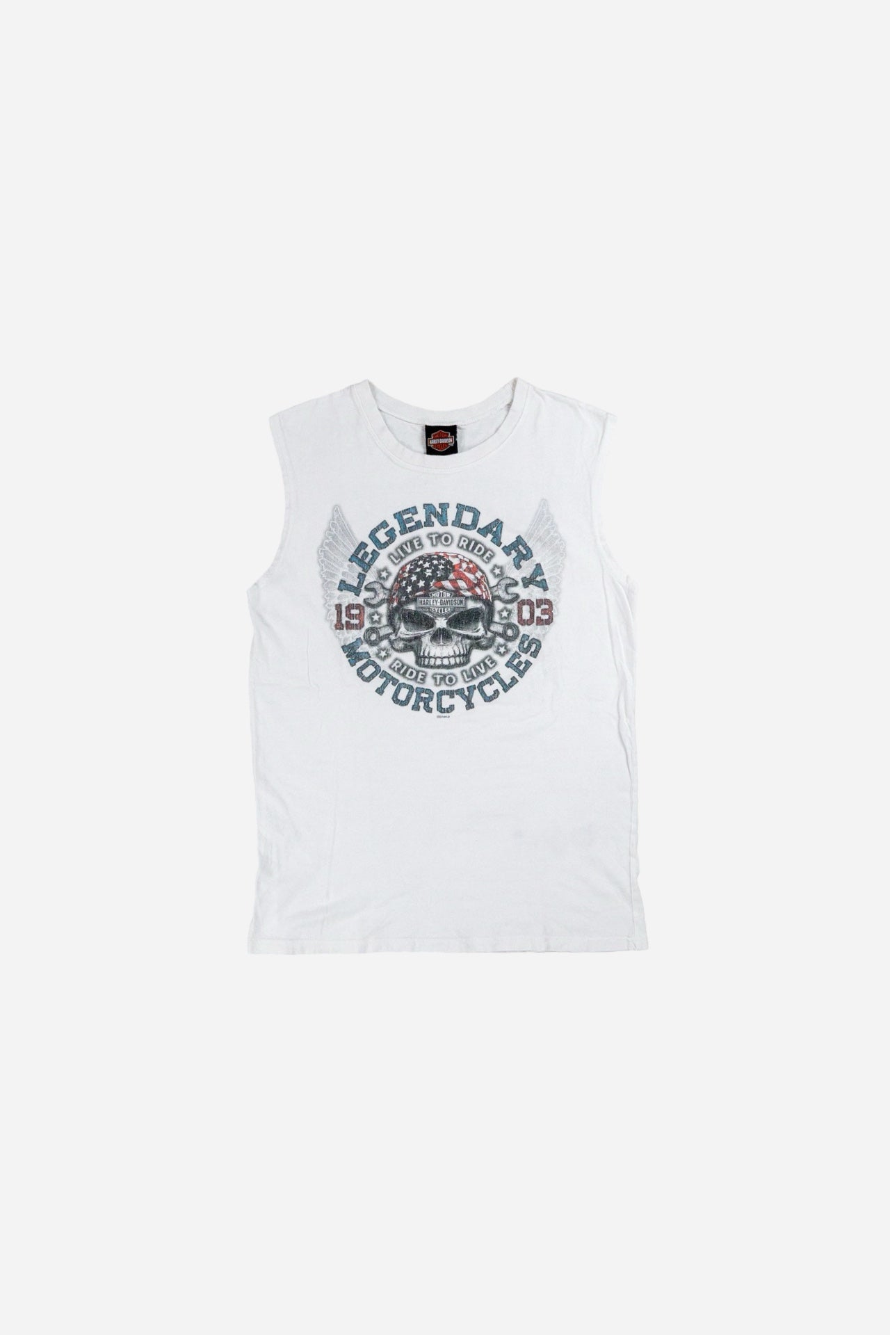 Vintage Harley - Davidson Muscle T-Shirt 'Live To Ride' - Sportswear [2000er]
