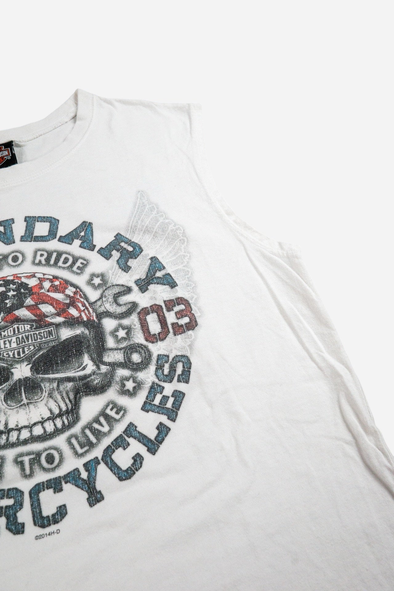 Vintage Harley - Davidson Muscle T-Shirt 'Live To Ride' - Sportswear [2000er]