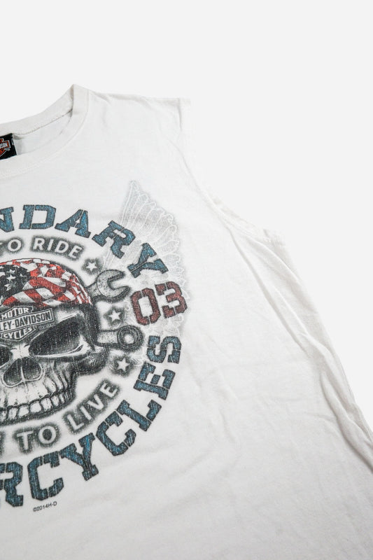 Vintage Harley - Davidson Muscle T-Shirt 'Live To Ride' - Sportswear [2000er]