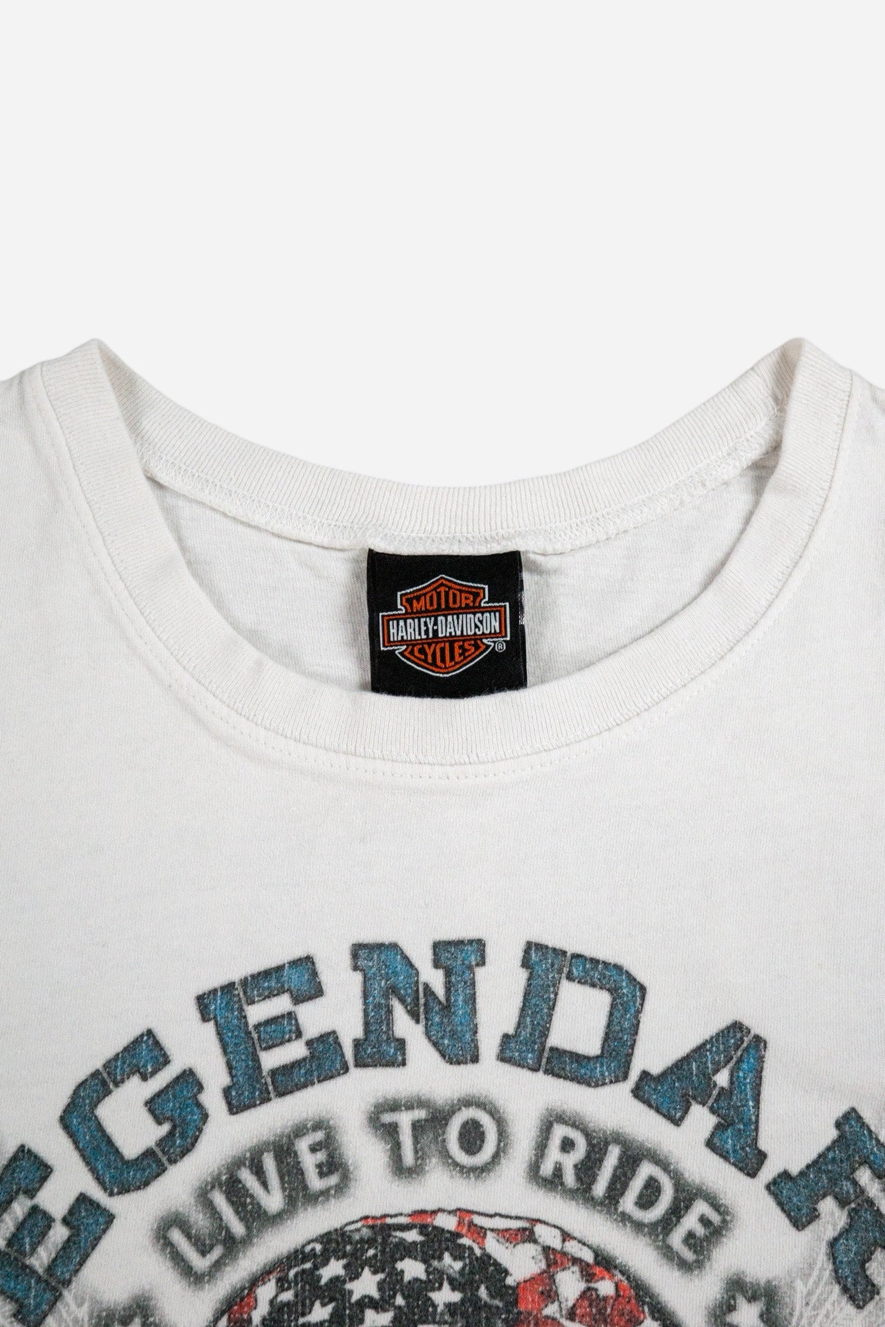 Vintage Harley - Davidson Muscle T-Shirt 'Live To Ride' - Sportswear [2000er]