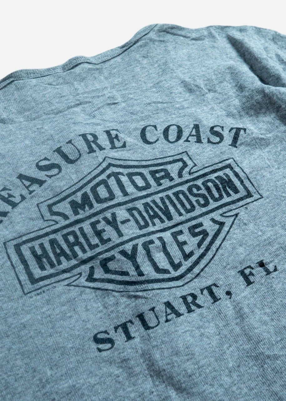Vintage Harley-Davidson Women's Longsleeve T-Shirt 'Stuart, Florida' [1990s] Small