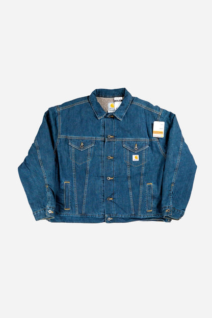 Vintage Carhartt Sherpa Denim Jacke Gefüttert - Workwear [2010er]