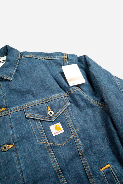 Vintage Carhartt Sherpa Denim Jacke Gefüttert - Workwear [2010er]