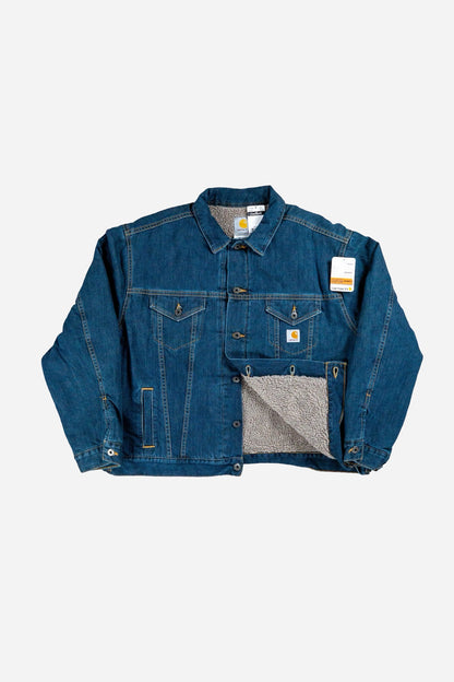 Vintage Carhartt Sherpa Denim Jacke Gefüttert - Workwear [2010er]