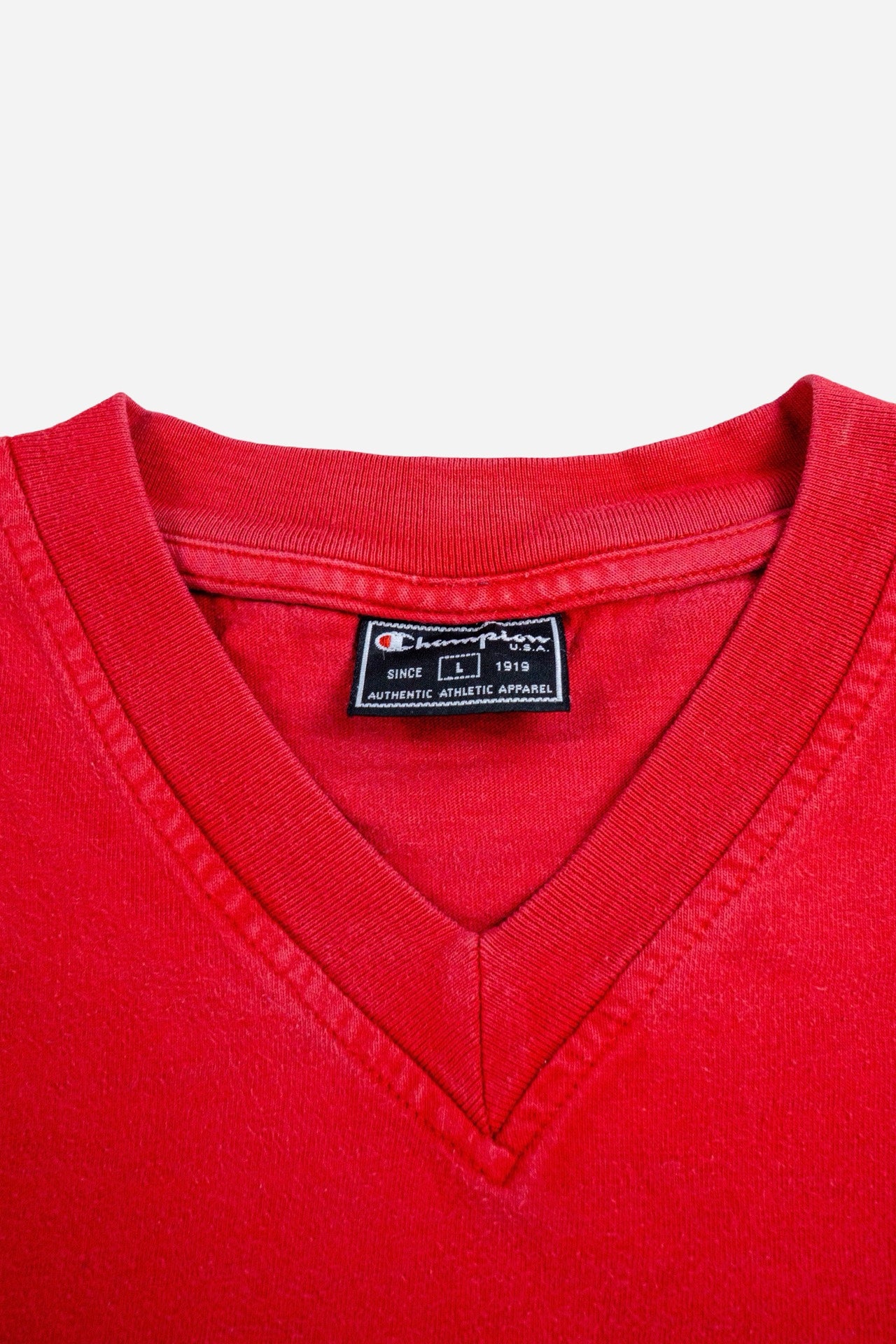 Vintage Champion V - Neck Longsleeve T-Shirt - Sportswear [1990er]