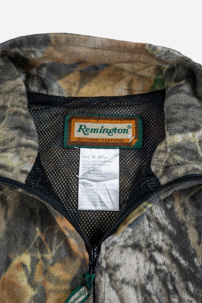 Vintage Remington 'Realtree' Zip - Up Fleece Pullover - Military/Camo [1990er]
