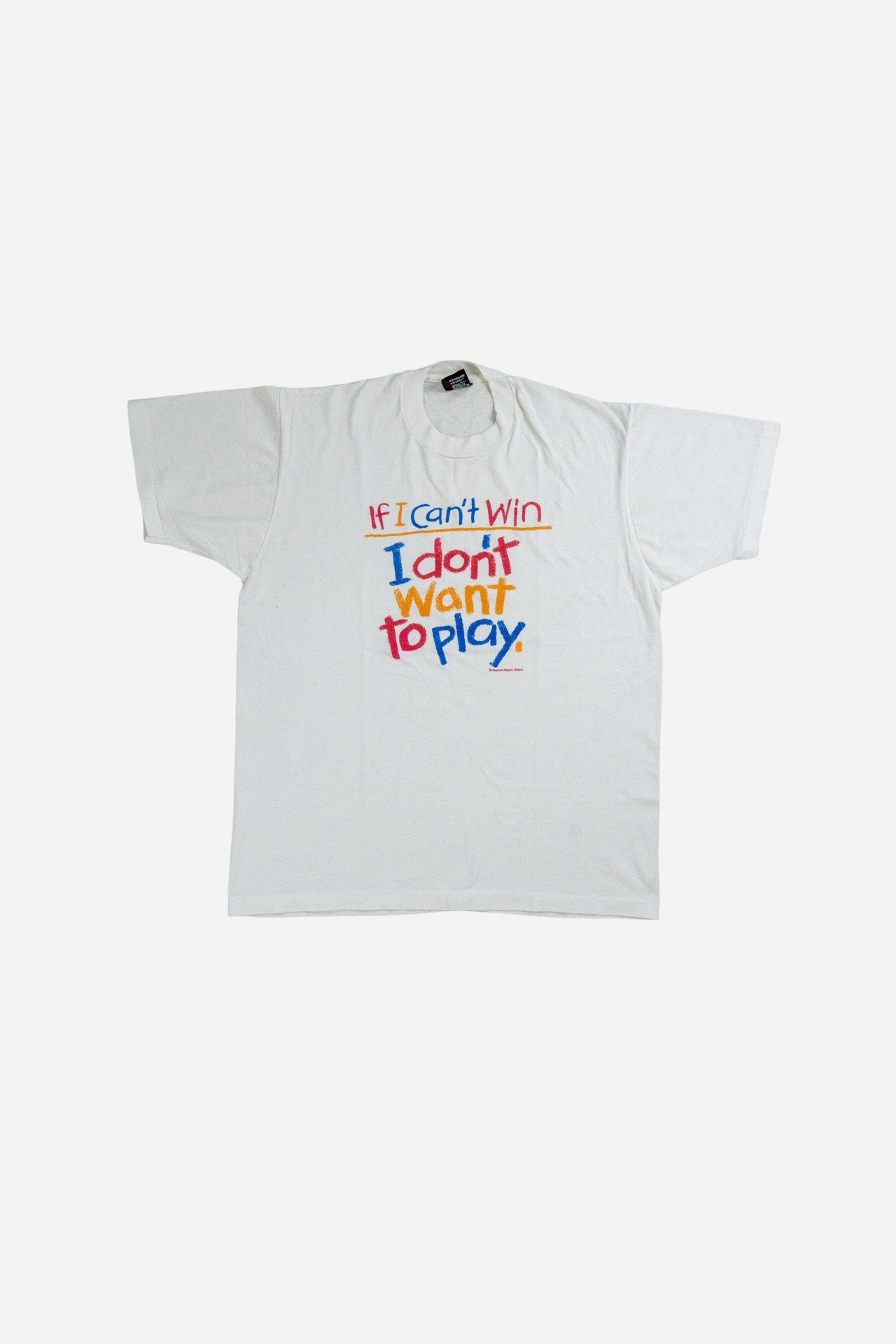 Vintage Screen Stars Single Stitch T-Shirt 'If I Can't Win...' - Sportswear [1990er]