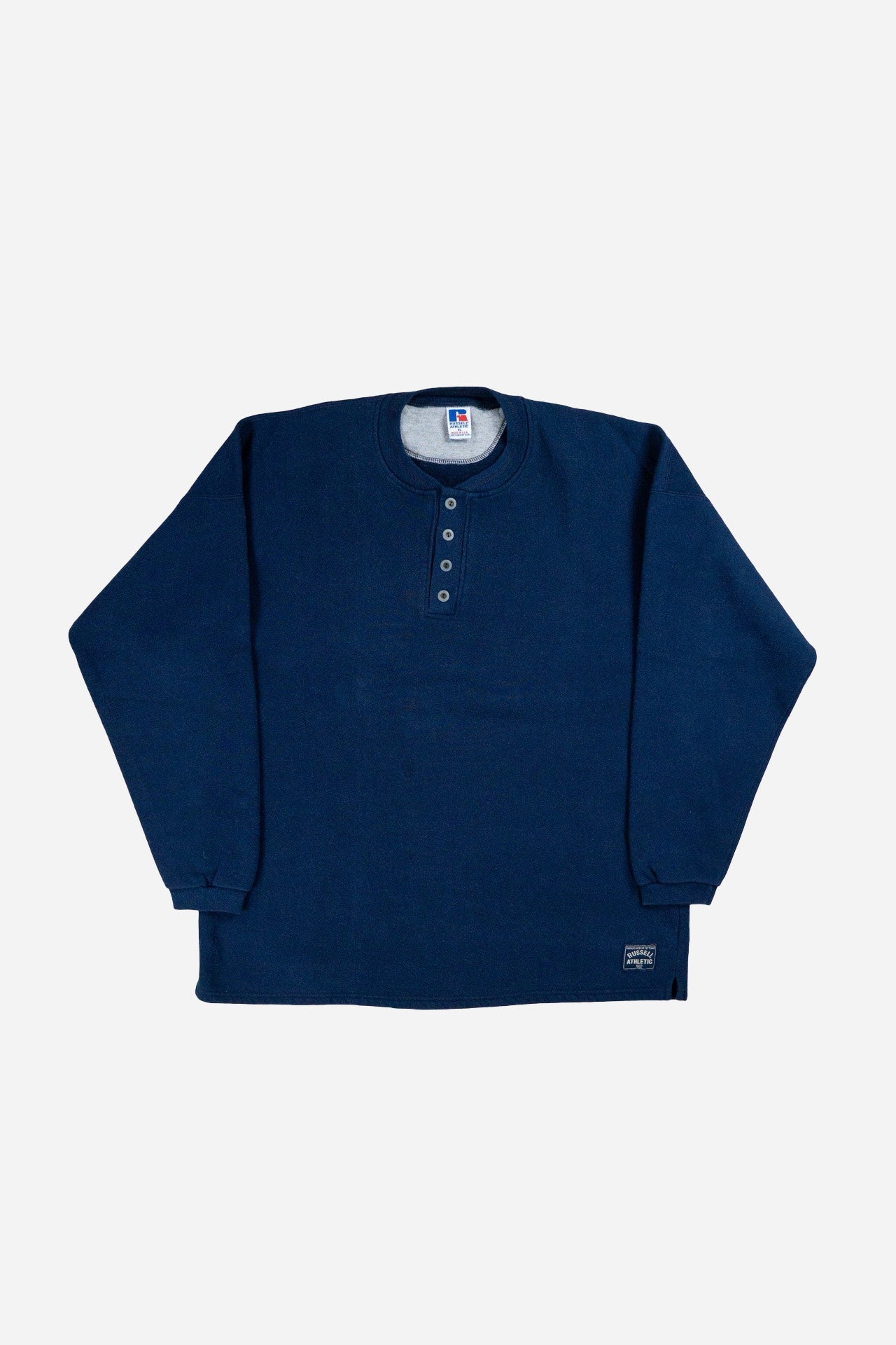 Vintage Russell Athletic Henley Sweatshirt - Sportswear [1990er]