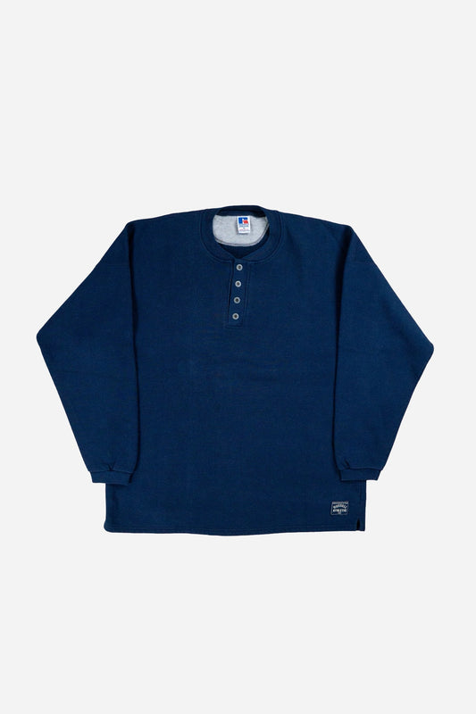 Vintage Russell Athletic Henley Sweatshirt - Sportswear [1990er]