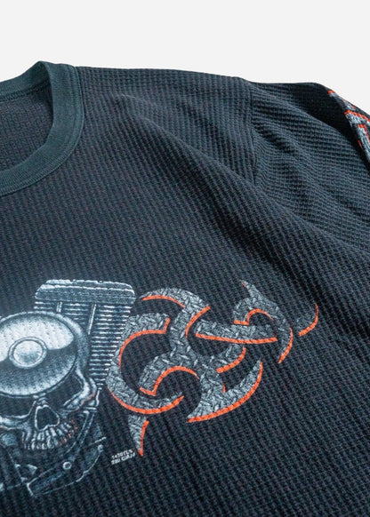 Vintage Longsleeve T-Shirt 'Skull Tribal' [2000s] Medium