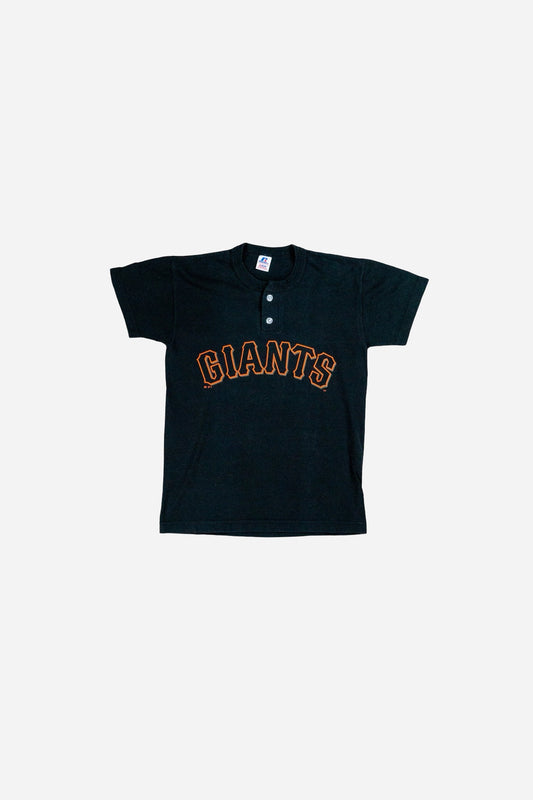 Vintage Russell Athletic Kinder Henley T-Shirt 'San Francisco Giants' - Sportswear [2000er]