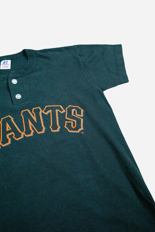 Vintage Russell Athletic Kinder Henley T-Shirt 'San Francisco Giants' - Sportswear [2000er]
