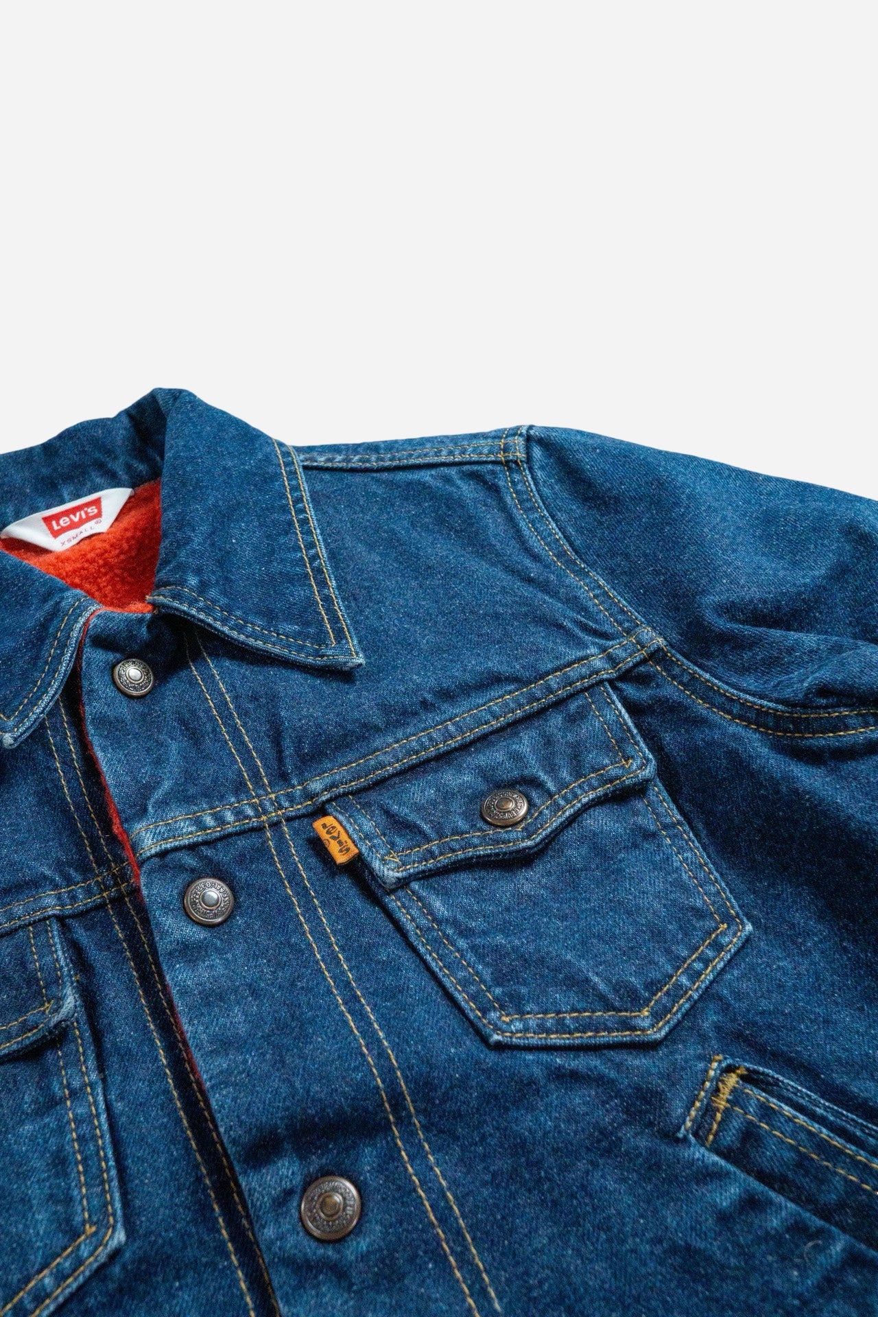 Vintage Levis Women's 'Orange Tab' Denim Trucker Jacket [1990s] XSmall