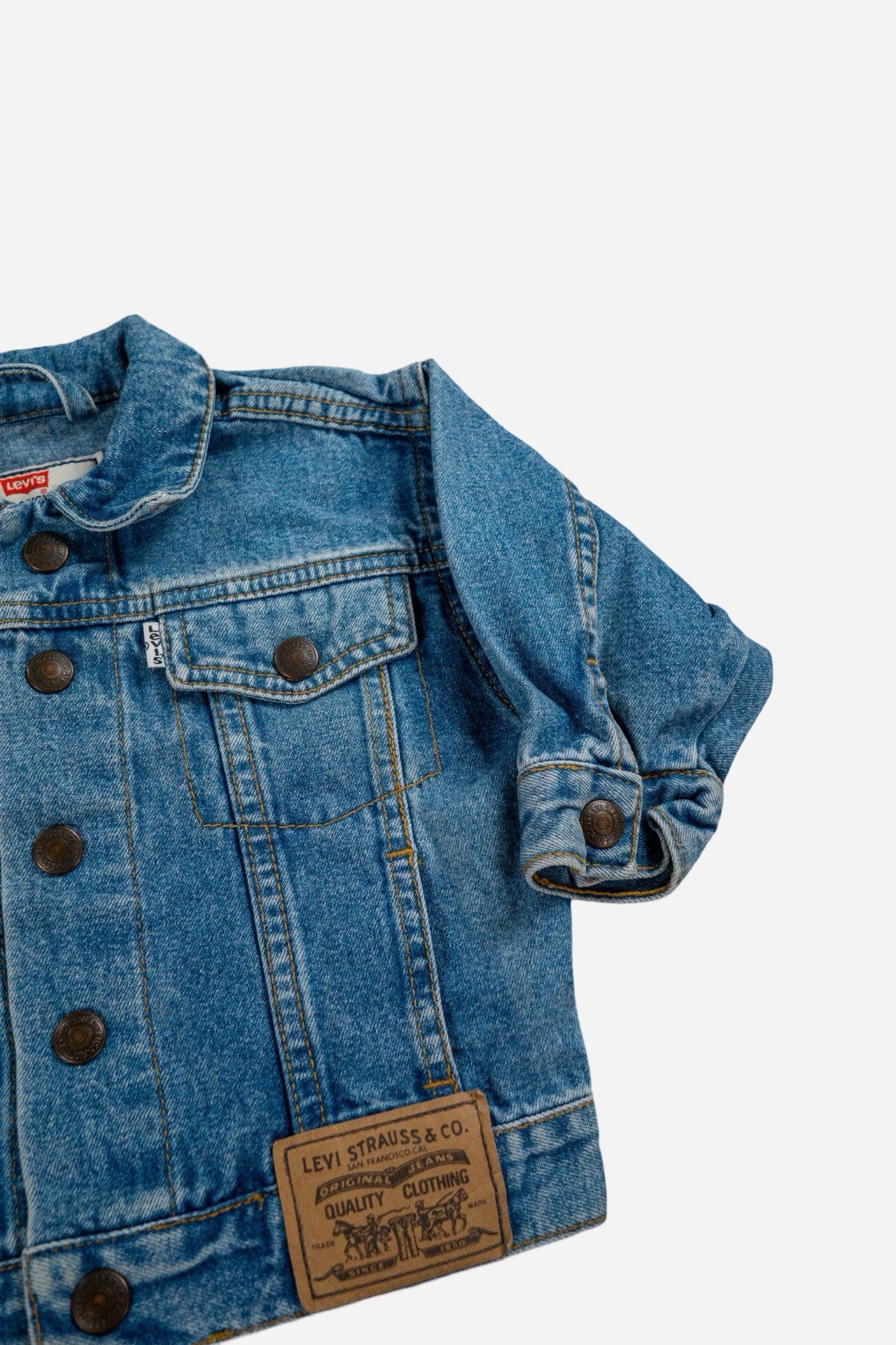Vintage Levi's Kids Denim Trucker Jacket [1990s] 74