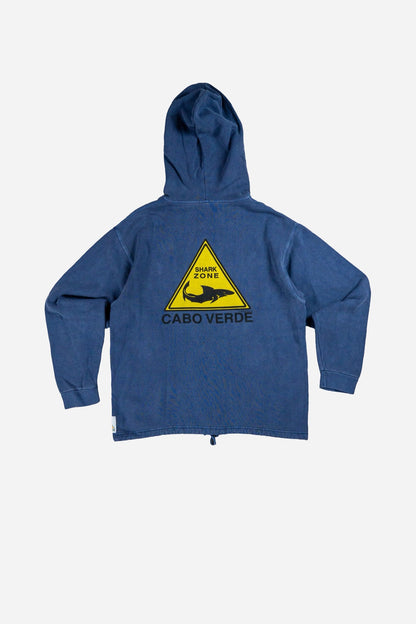 Vintage Impact Zone Zip Hoodie 'Shark Zone' [1990s] Medium