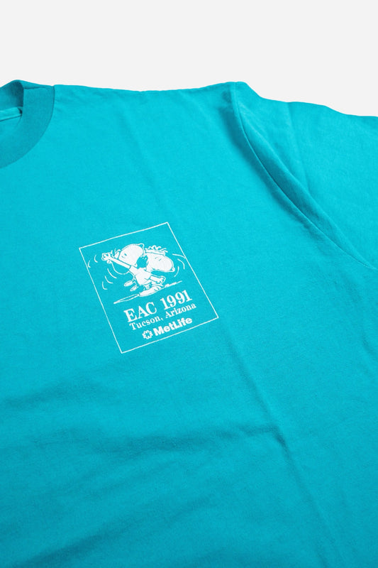 Vintage Hanes Single Stitch T-Shirt 'Snoopy Eac 1991' [1990s] Large