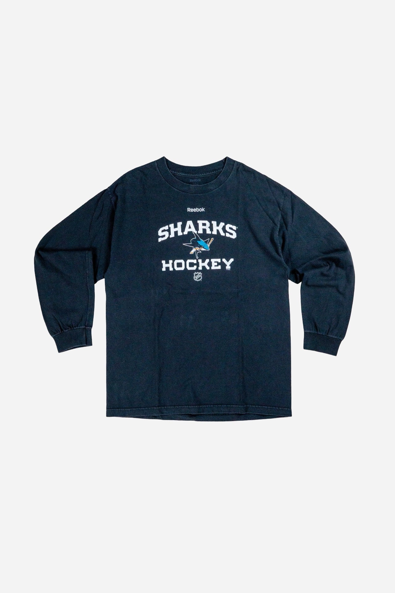 Vintage Reebok Longsleeve T-Shirt 'San Jose Sharks' [2000s] Large