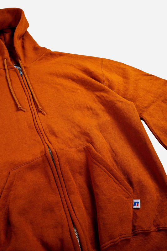 Vintage Russell Athletic Sweatshirt Zipup Hoodie [90s] Medium
