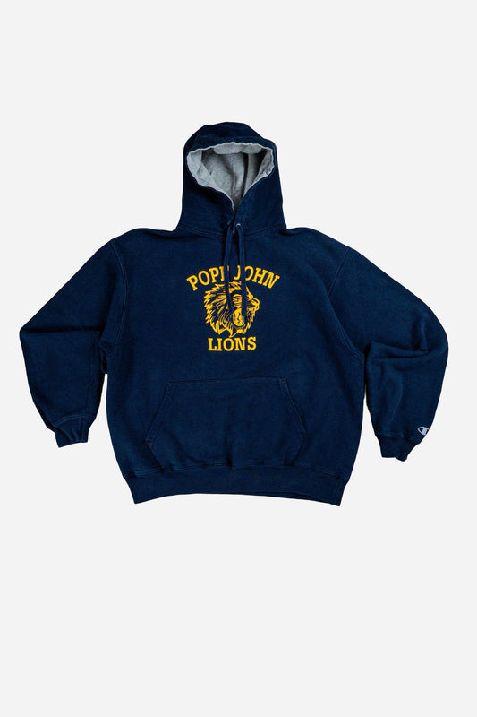 Vintage Champion Sweatshirt Hoodie 'Pope John Lions' [1990s] Large