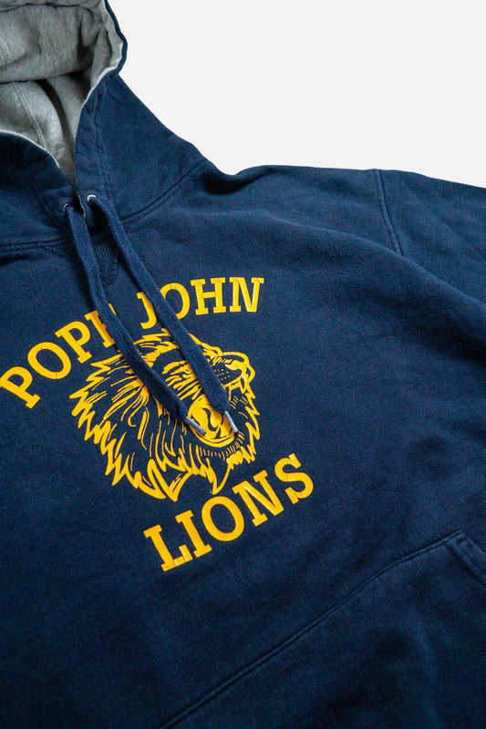 Vintage Champion Sweatshirt Hoodie 'Pope John Lions' [1990s] Large