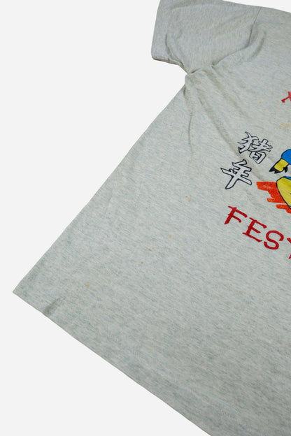 Vintage Fruit Of The Loom Single Stitch T-Shirt 'Chinese New Year' [1990s] Medium