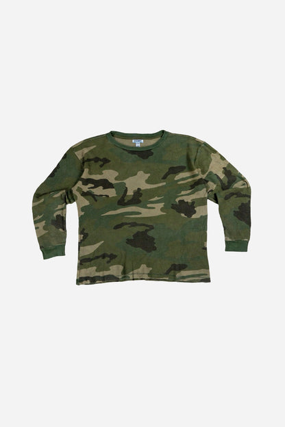 Vintage Old Navy Kids Camo Waffle Longsleeve [2000s] Small