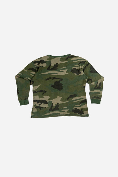 Vintage Old Navy Kids Camo Waffle Longsleeve [2000s] Small