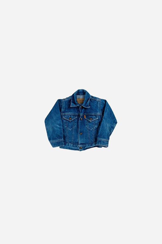 Vintage Levi's Kinder 'Orange Tab' Denim Trucker Jacke - Workwear [1990er]